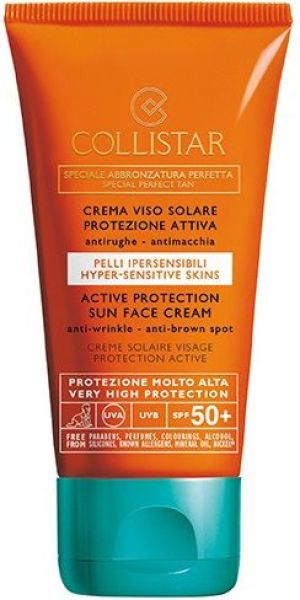 Collistar Speciale Abbronzatura Perfetta Active Protection Sun Face Cream SPF 50+ - krem do opalania przeciw starzeniu 50ml 1