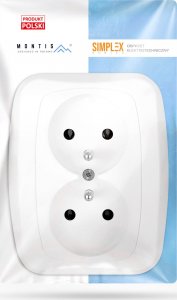 Montis Gniazdo wtyczkowe podwójne z uziemieniem PT-6A MONTIS SIMPLEX MT054Z 4