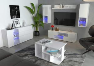 AMD Meble Komoda MAJA LED XL nowoczesna, czarna 4