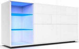 AMD Meble Komoda MAJA LED XL nowoczesna, czarna 6