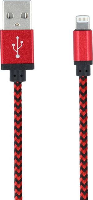 Kabel USB Forever Kabel USB - Lighting 1m czerwony (T_0014604) 1