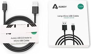 Kabel USB Aukey Wtyczka prosta USB-A - microUSB 2 m Czarny (CB-D9) 5