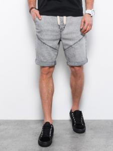 Ombre Krótkie spodenki męskie jeansowe - szare W361 XL 1