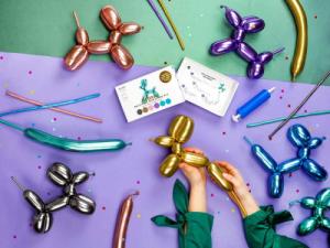 PartyDeco Balony modeliny Glossy 130cm z pompką, mix one size 3