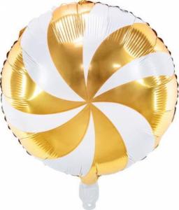 PartyDeco Balon foliowy Cukierek, 35cm, złoty one size 1