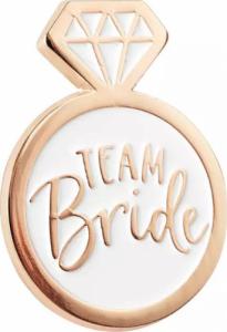 PartyPal Pin emaliowany Team Bride, rose gold one size 1