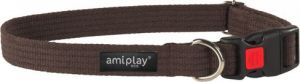 Ami Play Obroża regulowana z blokadą Cotton M 35-50 [b] x 2cm Brązowy 1
