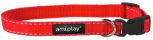 Ami Play Obroża regulowana Reflective S 20-35 [b] x 1cm czerwony 1