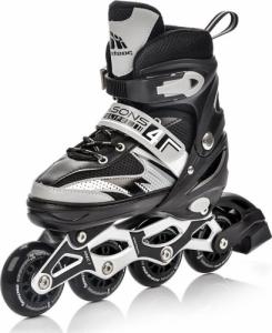 Rolki Meteor 4w1 Seasons z wymienną płozą regulowane czarne r. 38-41 2