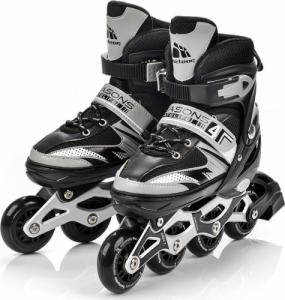 Rolki Meteor 4w1 Seasons z wymienną płozą regulowane czarne r. 38-41 4