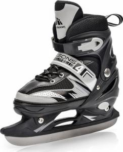 Rolki Meteor 4w1 Seasons z wymienną płozą regulowane czarne r. 38-41 7