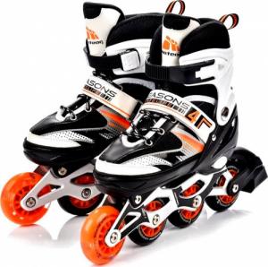 Rolki Meteor 4w1 Seasons z wymienną płozą regulowane czarne r. 38-41 2