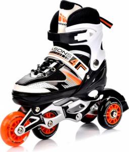 Rolki Meteor 4w1 Seasons z wymienną płozą regulowane czarne r. 38-41 4