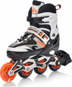 Rolki Meteor 4w1 Seasons z wymienną płozą regulowane czarne r. 34-37 2