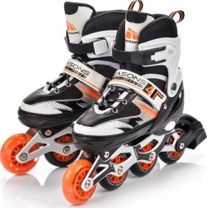 Rolki Meteor 4w1 Seasons z wymienną płozą regulowane czarne r. 34-37 10