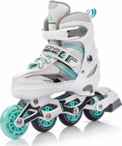 Rolki Meteor 4w1 Seasons z wymienną płozą regulowane białe r. 38-41 2