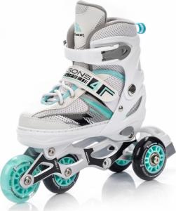 Rolki Meteor 4w1 Seasons z wymienną płozą regulowane białe r. 38-41 6