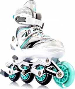 Rolki Meteor 4w1 Seasons z wymienną płozą regulowane białe r. 34-37 6