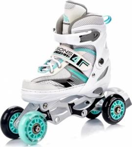 Rolki Meteor 4w1 Seasons z wymienną płozą regulowane białe r. 34-37 7