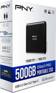 Dysk zewnętrzny SSD PNY EliteX-PRO 500GB Czarny (PSD0CS2260-500-RB) 3