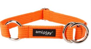 Ami Play Obroża półzaciskowa Cotton XL 34-55 [b] x 3cm Pomarańczowy 1