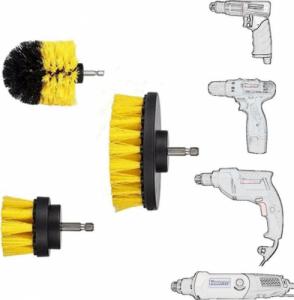 Retoo SZCZOTKI SPRZĄTAJĄCE NA WIERTARKĘ WKRĘTARKĘ 3szt 15