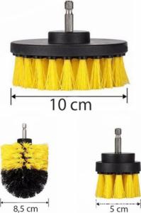 Retoo SZCZOTKI SPRZĄTAJĄCE NA WIERTARKĘ WKRĘTARKĘ 3szt 16