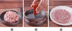 Retoo PRASA FORMA DO HAMBURGERÓW BURGERÓW KOTLETÓW GRILL 13