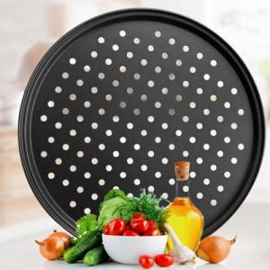 Retoo BLACHA FORMA DO PIECZENIA PIZZY TARTY BLASZKA 32 cm 16