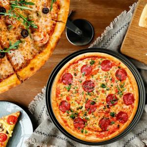 Retoo BLACHA FORMA DO PIECZENIA PIZZY TARTY BLASZKA 32 cm 9