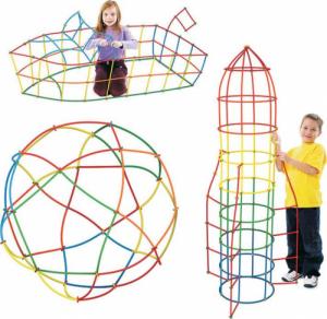 Retoo KLOCKI KONSTRUKCYJNE SŁOMKI PATYCZKI ZESTAW 400 EL 12