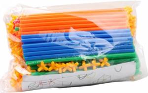 Retoo KLOCKI KONSTRUKCYJNE SŁOMKI PATYCZKI ZESTAW 400 EL 15