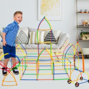 Retoo KLOCKI KONSTRUKCYJNE SŁOMKI PATYCZKI ZESTAW 400 EL 9