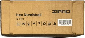 Zipro hantel HEX gumowany 1 x 12.5 kg 8