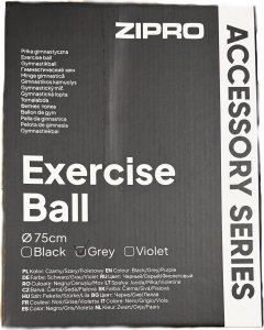 Zipro Piłka gimnastyczna Anti-Burst 75 cm szara 6