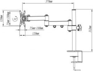 Art Uchwyt do monitora LED/LCD 13-27" (L-01C) 2