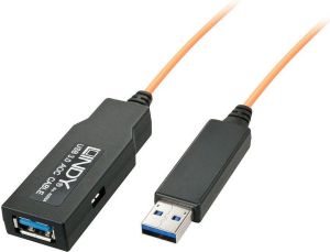 Kabel USB Lindy USB-A - USB-A 30 m Pomarańczowy (42683) 1