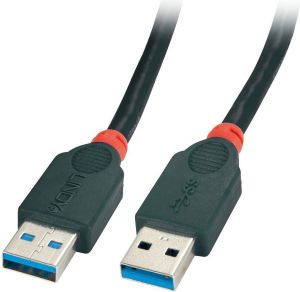 Kabel USB Lindy USB-A - USB-A 1 m Czarny (41821) 1