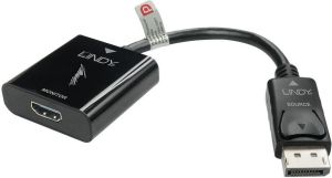 Adapter AV Lindy DisplayPort - HDMI czarny (41068) 1