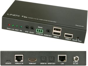 System przekazu sygnału AV Lindy Extender, HDMI, 4K, USB 2.0, do 100m (38209) 1
