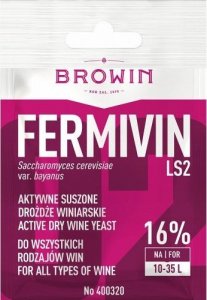 Browin Drożdże winiarskie suszone gorzelnicze Fermivin 7g 1