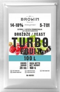 Browin Drożdże gorzelnicze winiarskie Turbo Fruit 100 l 1