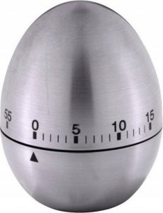 Minutnik Koopman Minutnik mechaniczny timer jajko srebrne 6 cm 1