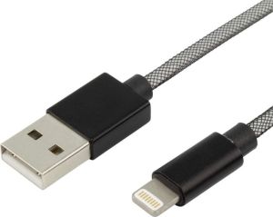 Kabel USB Ansmann USB-A - Lightning 1 m Szary (1700-0045) 2