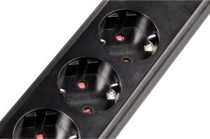Listwa zasilająca Hama Socket Line przeciwprzepięciowa 6 gniazd 1.5 m czarna (108840) 2