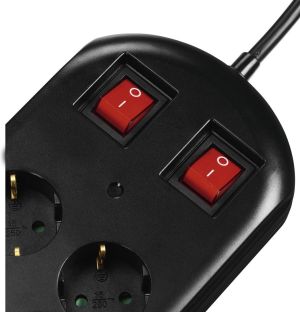 Listwa zasilająca Hama Socket Line zwykła 10 gniazd 2m czarny (137252) 2