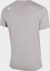 4f Koszulka męska H4Z22-TSM013 Chłodny jasny Szary r.S 2