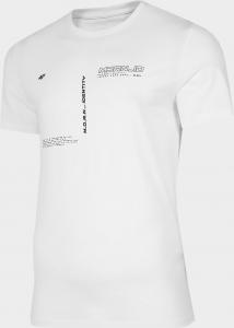 4f Koszulka męska H4Z22-TSM015 Biały r.L 1