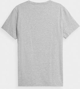 4f Koszulka męska H4Z22-TSM352 Chłodny jasny szary melanż r.M 2