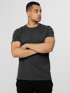 4f Koszulka męska H4Z22-TSM352 Ciemny Szary melanż r.S 4